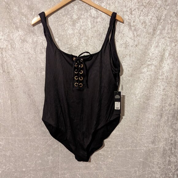 Fashion Nova Caroline Lace Up High-Rise Bathing Suit NWT - Picture 2 of 10